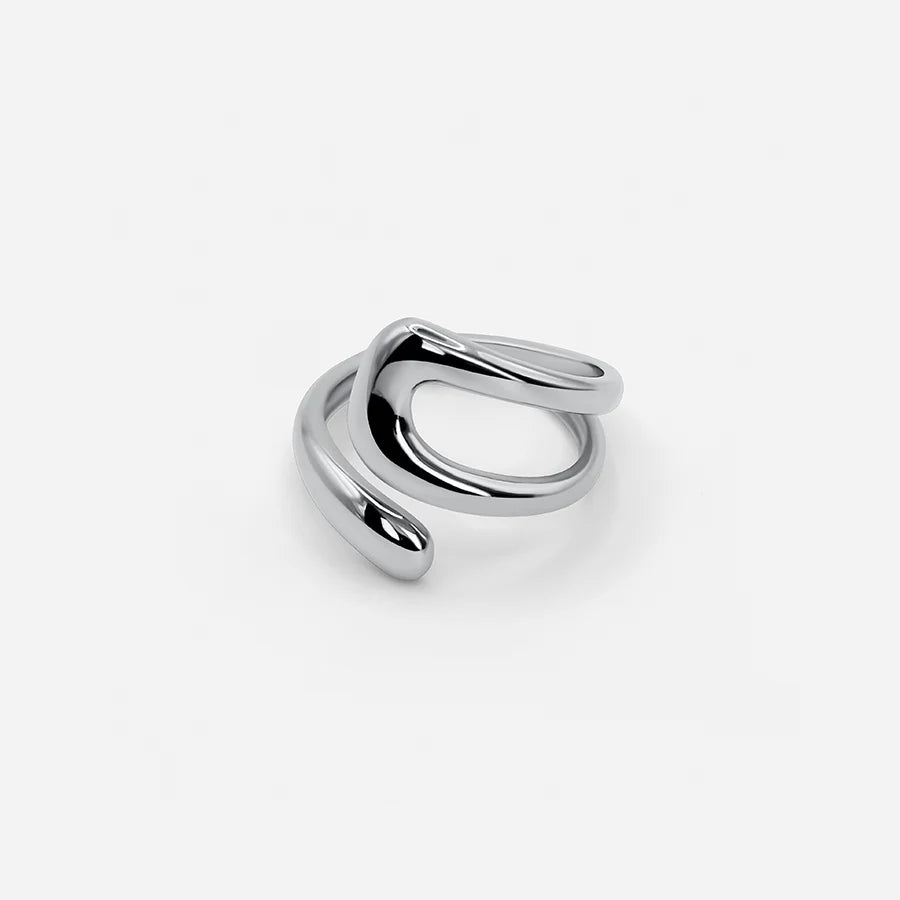 Rialou™: SCULPTURAL RING - GOLD/SILVER