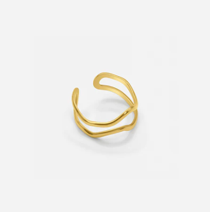 Rialou™ : ADJUSTABLE DOUBLE LAYER RING - GOLD